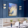 简约现代风入门玄关沙发书房客厅餐桌背景墙青云带框晶瓷琉璃彩艺术玻璃画挂画壁画